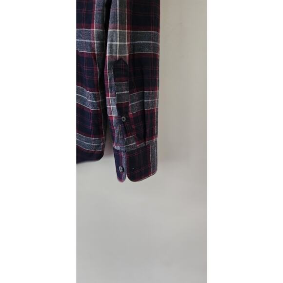 UNTUCKit Men's Flannel Button Up Shirt Plaid Large Slim - Picture 3 of 5